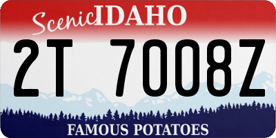 ID license plate 2T7008Z