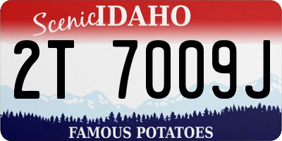 ID license plate 2T7009J