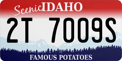 ID license plate 2T7009S
