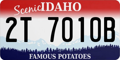 ID license plate 2T7010B