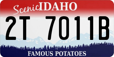 ID license plate 2T7011B