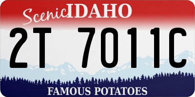 ID license plate 2T7011C