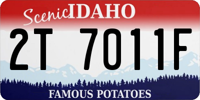ID license plate 2T7011F