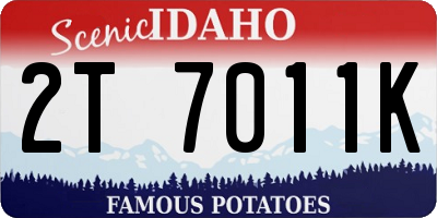 ID license plate 2T7011K