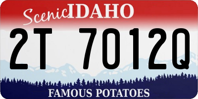 ID license plate 2T7012Q