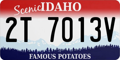 ID license plate 2T7013V