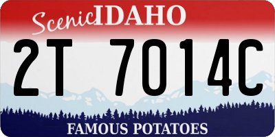 ID license plate 2T7014C