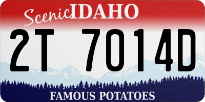 ID license plate 2T7014D