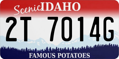 ID license plate 2T7014G