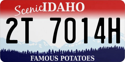 ID license plate 2T7014H