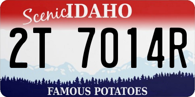 ID license plate 2T7014R