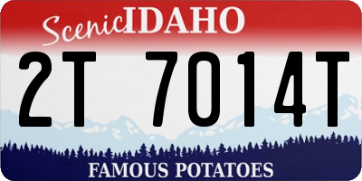 ID license plate 2T7014T