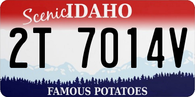 ID license plate 2T7014V