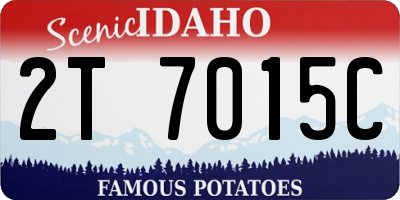 ID license plate 2T7015C