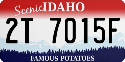ID license plate 2T7015F