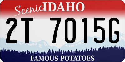 ID license plate 2T7015G