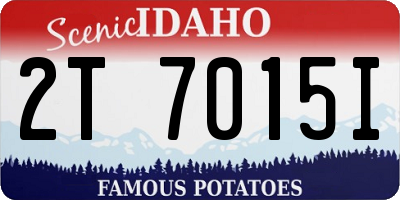 ID license plate 2T7015I