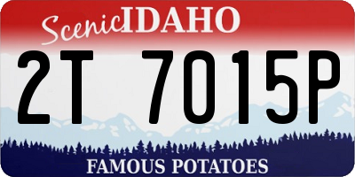 ID license plate 2T7015P