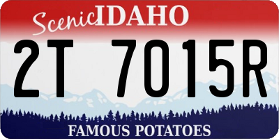 ID license plate 2T7015R