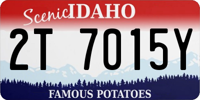 ID license plate 2T7015Y