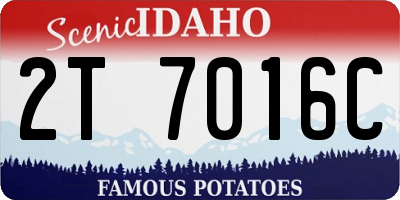 ID license plate 2T7016C
