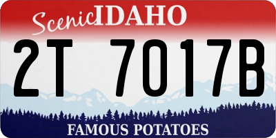 ID license plate 2T7017B