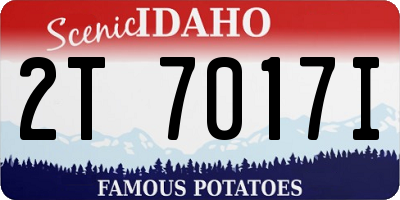 ID license plate 2T7017I