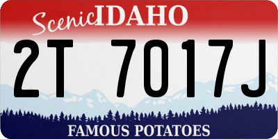 ID license plate 2T7017J