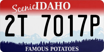 ID license plate 2T7017P