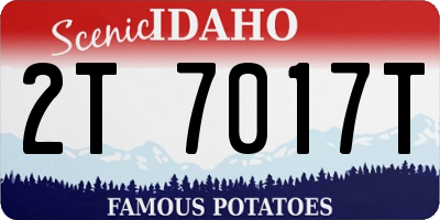 ID license plate 2T7017T