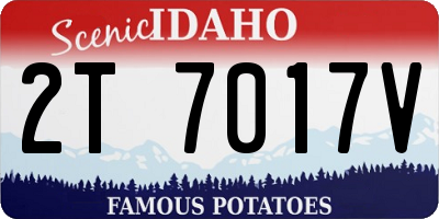 ID license plate 2T7017V
