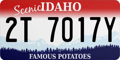 ID license plate 2T7017Y