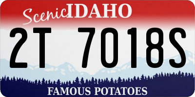 ID license plate 2T7018S