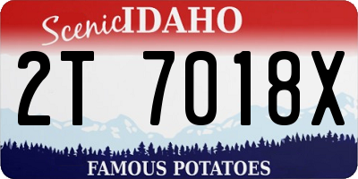 ID license plate 2T7018X