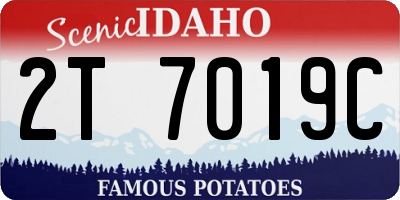 ID license plate 2T7019C