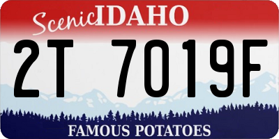 ID license plate 2T7019F