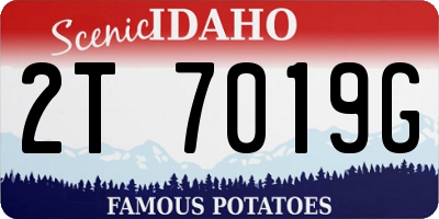 ID license plate 2T7019G