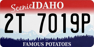 ID license plate 2T7019P