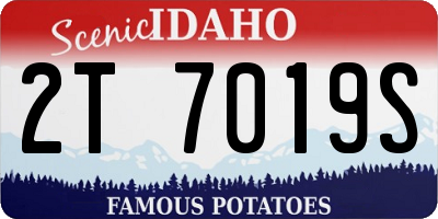 ID license plate 2T7019S