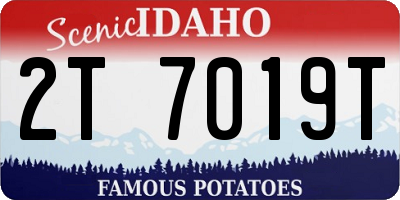ID license plate 2T7019T