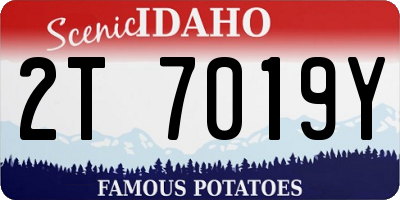 ID license plate 2T7019Y
