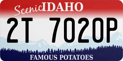 ID license plate 2T7020P