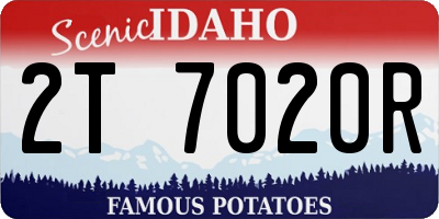 ID license plate 2T7020R
