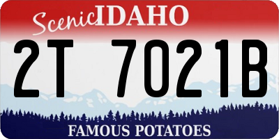 ID license plate 2T7021B