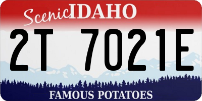 ID license plate 2T7021E