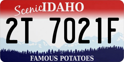 ID license plate 2T7021F