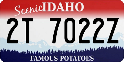 ID license plate 2T7022Z