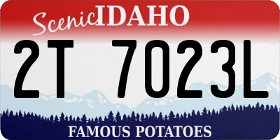 ID license plate 2T7023L