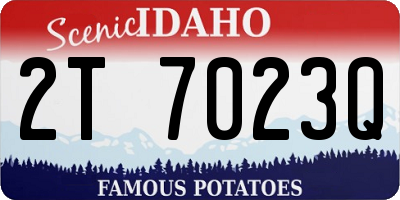 ID license plate 2T7023Q