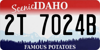 ID license plate 2T7024B
